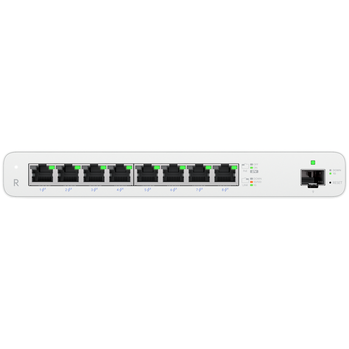 (8) GbE RJ45 ports with 27V passive PoE output Router by Ubiquiti – product photo