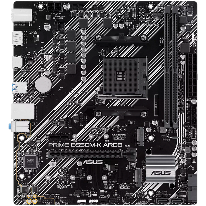 ASUS PRIME B550M-K ARGB AM4 mATX MB – alternate product view 2