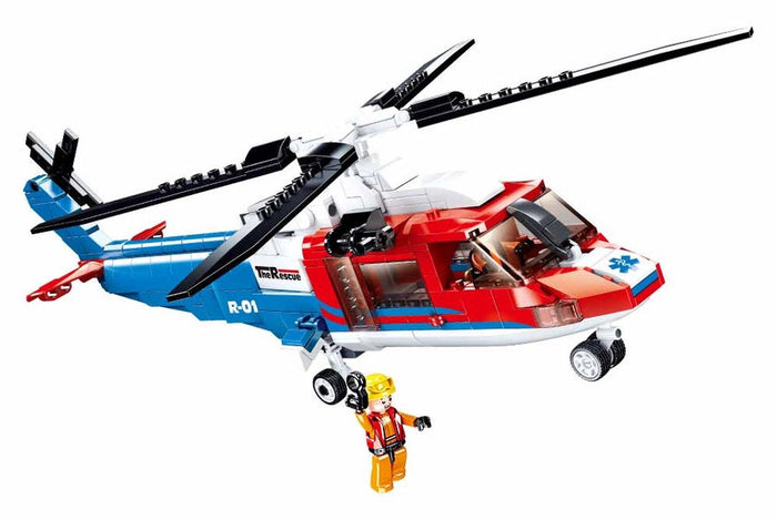 #B0886 "The Rescue" Medivac Helicopter Building Brick Kit