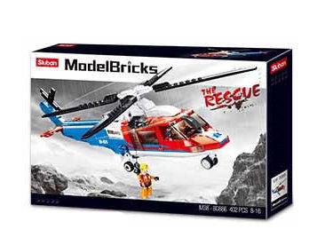 #B0886 "The Rescue" Medivac Helicopter Building Brick Kit