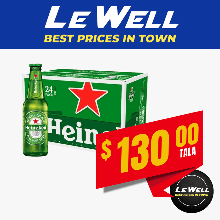 Heineken Bottle 24 x Bottles (PICK UP FROM LE WELL COMPANY SAVALALO ONLY)