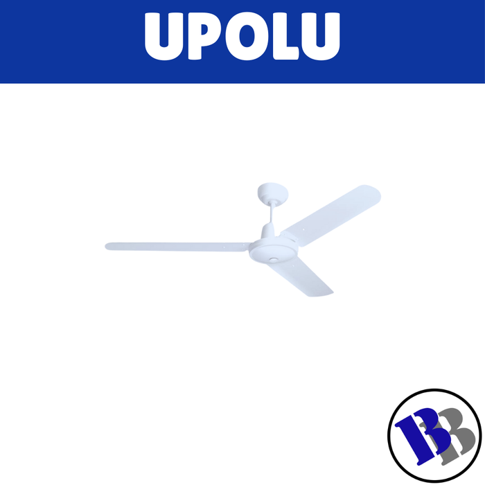 HPM Ceiling Fan 3 Blade Aluminium White 1420mm {56} #CF14HBS - "PICK UP AT BLUEBIRD LUMBER  HARDWARE UPOLU ONLY"