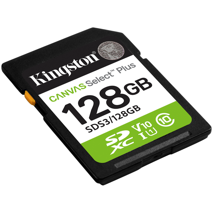 Kingston 128GB SDXC Canvas Select Plus Gen3 150MB/s C10 UHS-I U1 V10 – alternate product view 2