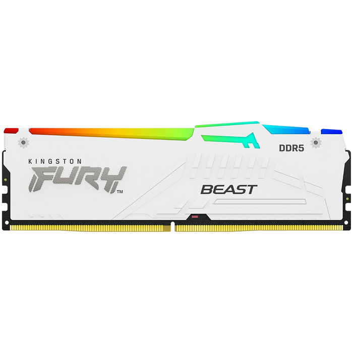 Kingston 16GB 6000MT/s DDR5 CL30 DIMM FURY Beast White RGB XMP