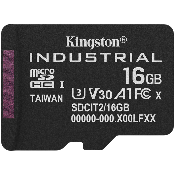 Kingston 16GB microSDHC Industrial C10 A1 pSLC Card + SD Adapter – alternate product view 2