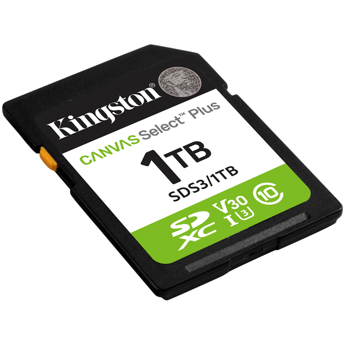 KINGSTON 1TB SDXC Canvas Select Plus Gen3 150MB/s C10 UHS-I U3 V30 – alternate product view 2