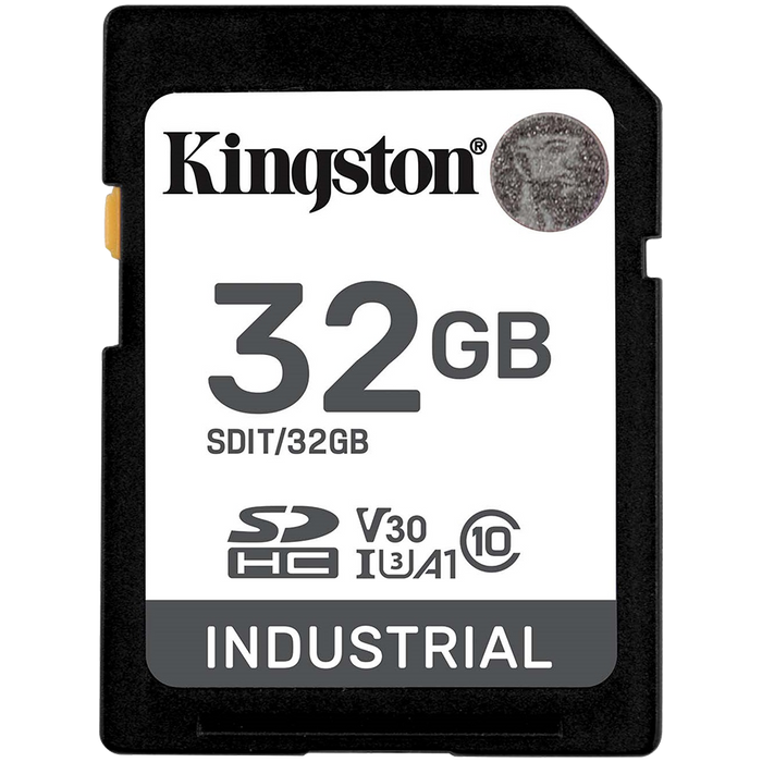 Kingston 32GB SDHC Industrial -40C to 85C C10 UHS-I U3 V30 A1 pSLC