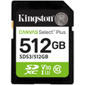 KINGSTON 512GB SDXC Canvas Select Plus Gen3 150MB/s C10 UHS-I U3 V30