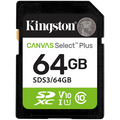 Kingston 64GB SDXC Canvas Select Plus Gen3 100MB/s C10 UHS-I U1 V10