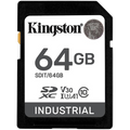 Kingston 64GB SDXC Industrial -40C to 85C C10 UHS-I U3 V30 A1 pSLC