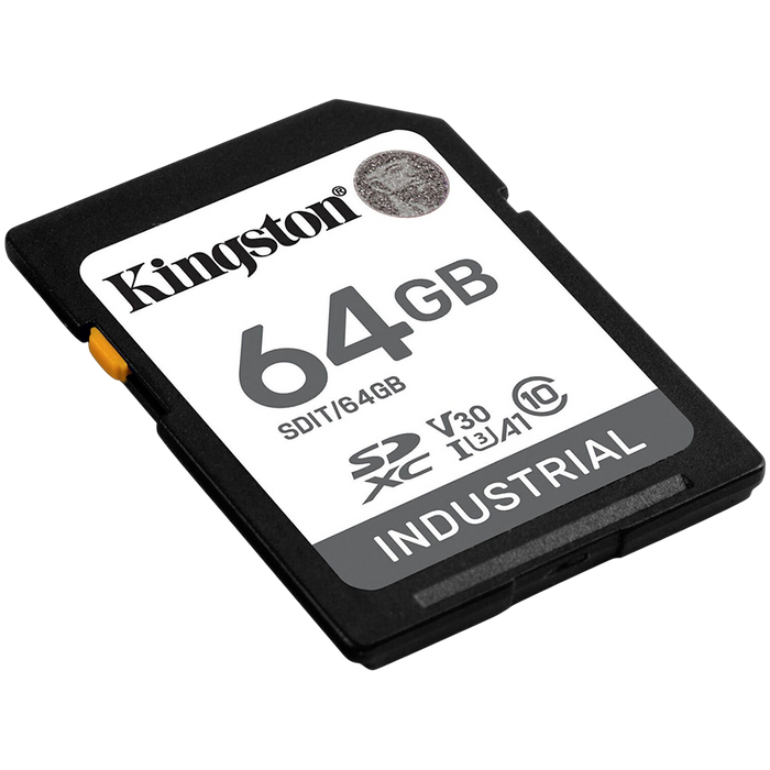 Kingston 64GB SDXC Industrial -40C to 85C C10 UHS-I U3 V30 A1 pSLC – alternate product view 2