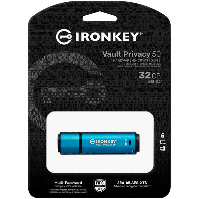 Kingston IronKey 32GB USB 3.2 Gen 1 Vault Privacy 50 Series – alternate product view 3