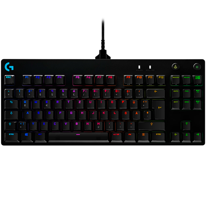 Logitech G Pro Tkl Corded Mechanical Gaming Keyboard - Black - USB - Clicky