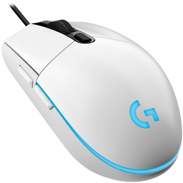Logitech G203 Lightsync Corded Gaming Mouse - White - USB