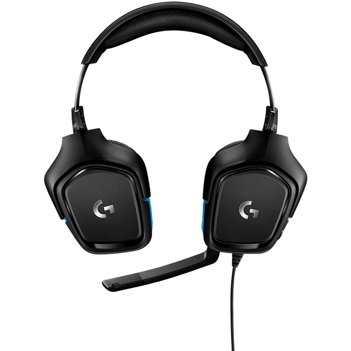 Logitech G432 Wired Gaming Headset 7.1 - Leatherette - Black Blue - USB – alternate product view 3