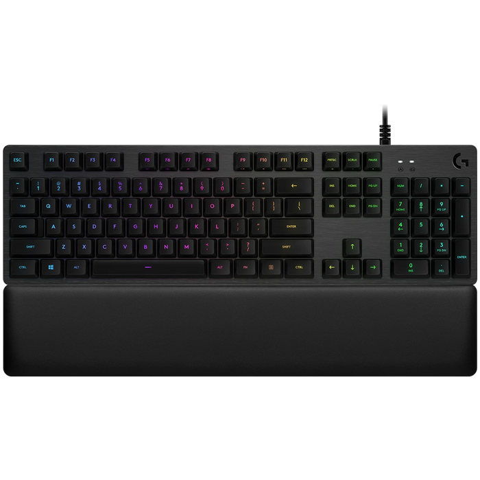 Logitech G513 Corded RGB Mechanical Gaming Keyboard - Carbon - USB - Linear