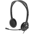 Logitech H111 Corded Stereo Headset - Black - 3.5 Mm