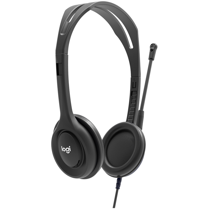 Logitech H111 Corded Stereo Headset - Black - 3.5 Mm – alternate product view 2