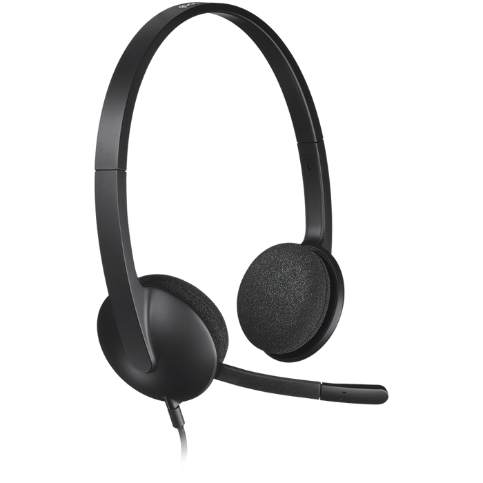 Logitech H340 Corded Headset - Black - USB – alternate product view 3
