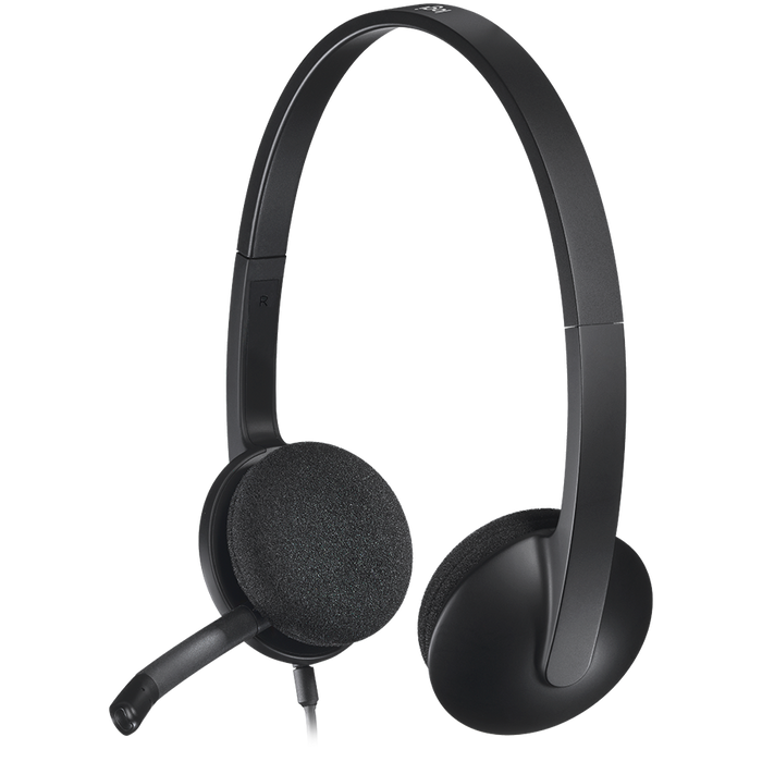Logitech H340 Corded Headset - Black - USB – alternate product view 4