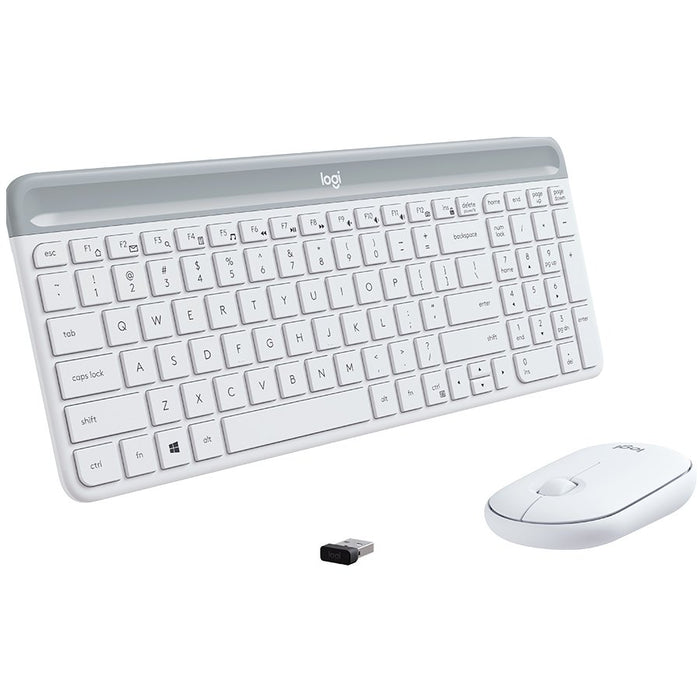 Logitech MK470 Slim Wireless Combo - Off - White