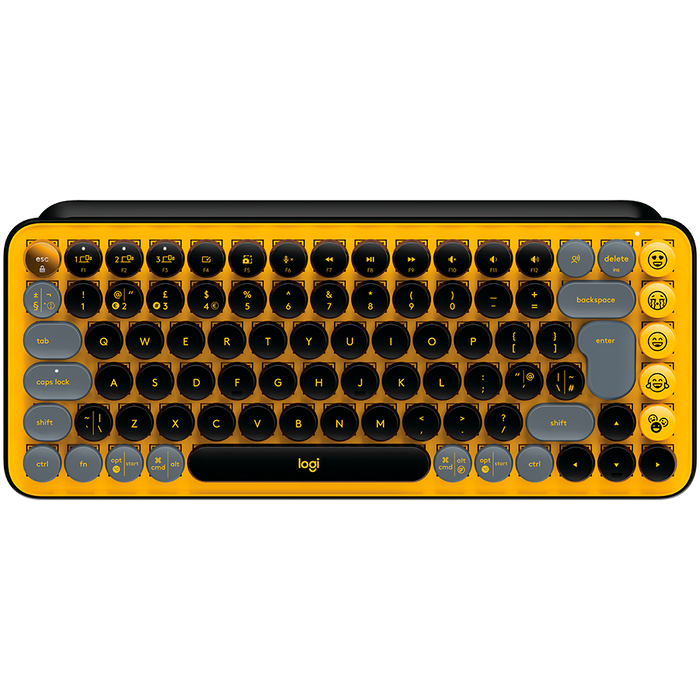 Logitech Pop Keys Bluetooth Mechanical Keyboard - Blast Yellow - product photo