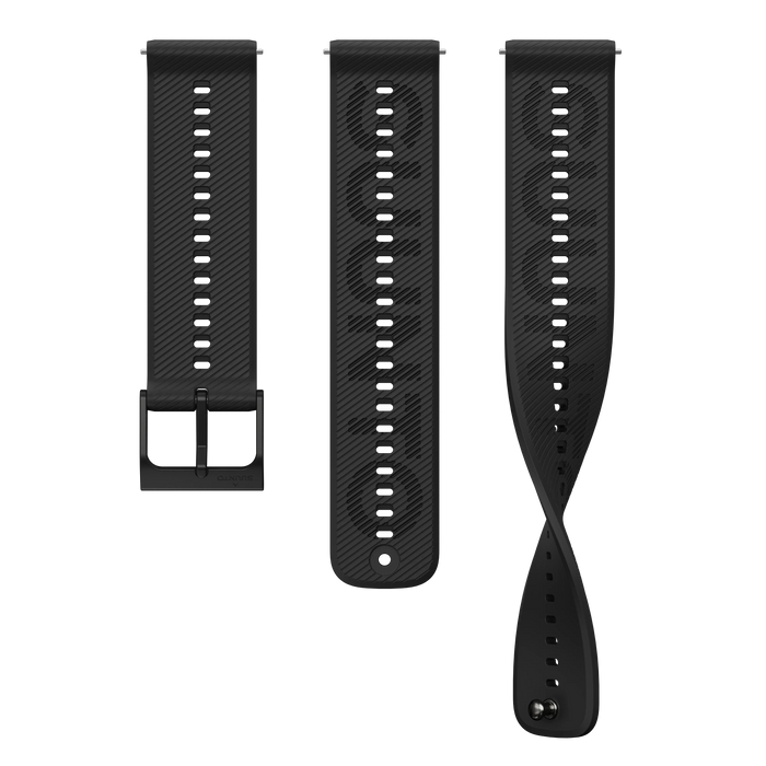 Suunto 22mm Athletic 6 Silicone Strap All Black S+M - SUUNTO US