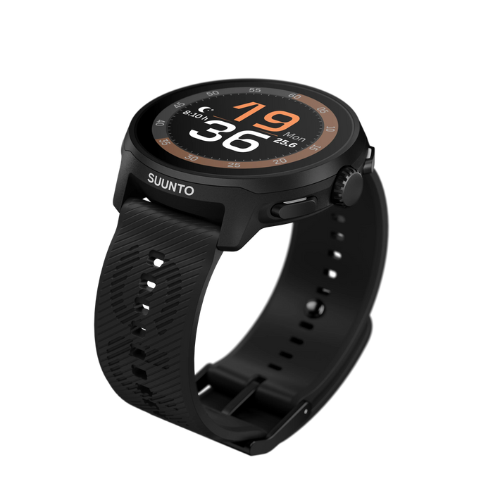 Suunto 22mm Athletic 6 Silicone Strap All Black S+M - SUUNTO US