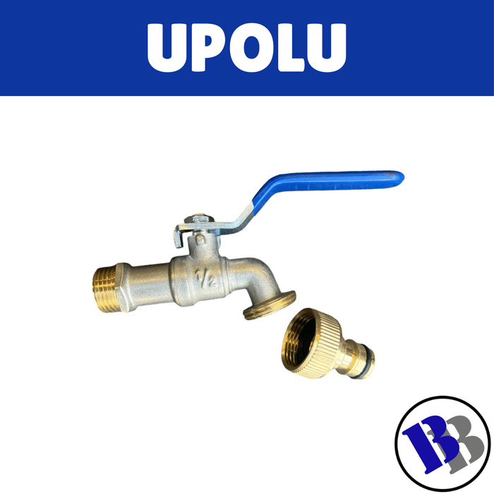 Tap Hose Brass BIB Cock 15mm CP Male #CT8102 15P - "PICKUP FROM BLUEBIRD LUMBER & HARDWARE"