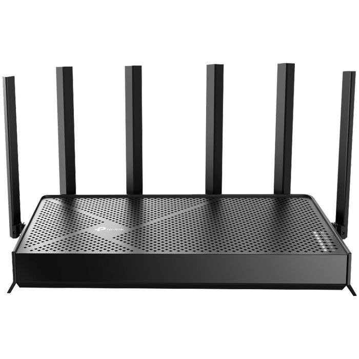 TP-Link Dual-Band BE6500 Wi-Fi 7 Router, 688Mbps at 2.4GHz, 5764Mbps at 5GHz, 6 antennas, 2.0GHz quad core – product photo