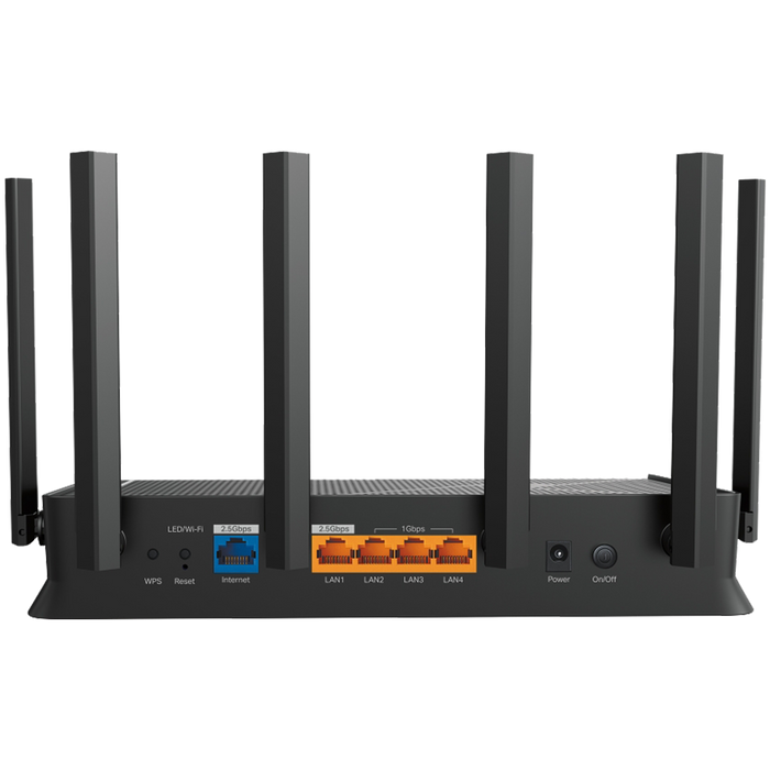 TP-Link Dual-Band BE6500 Wi-Fi 7 Router, 688Mbps at 2.4GHz, 5764Mbps at 5GHz, 6 antennas, 2.0GHz quad core CPU, – view 3