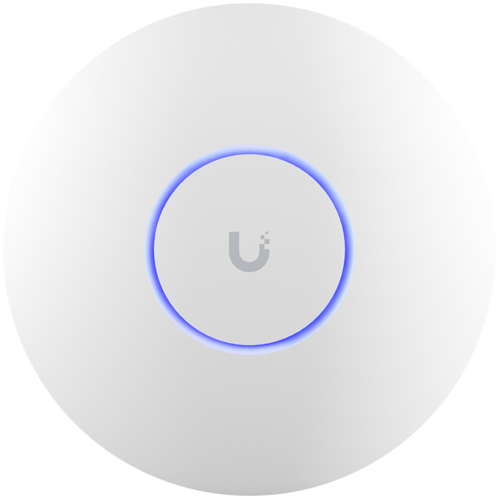 UBIQUITI U6 Long-Range; WiFi 6; 8 spatial streams; 185 m² (2,000 ft²) coverage; 350+ connected devices; – product photo